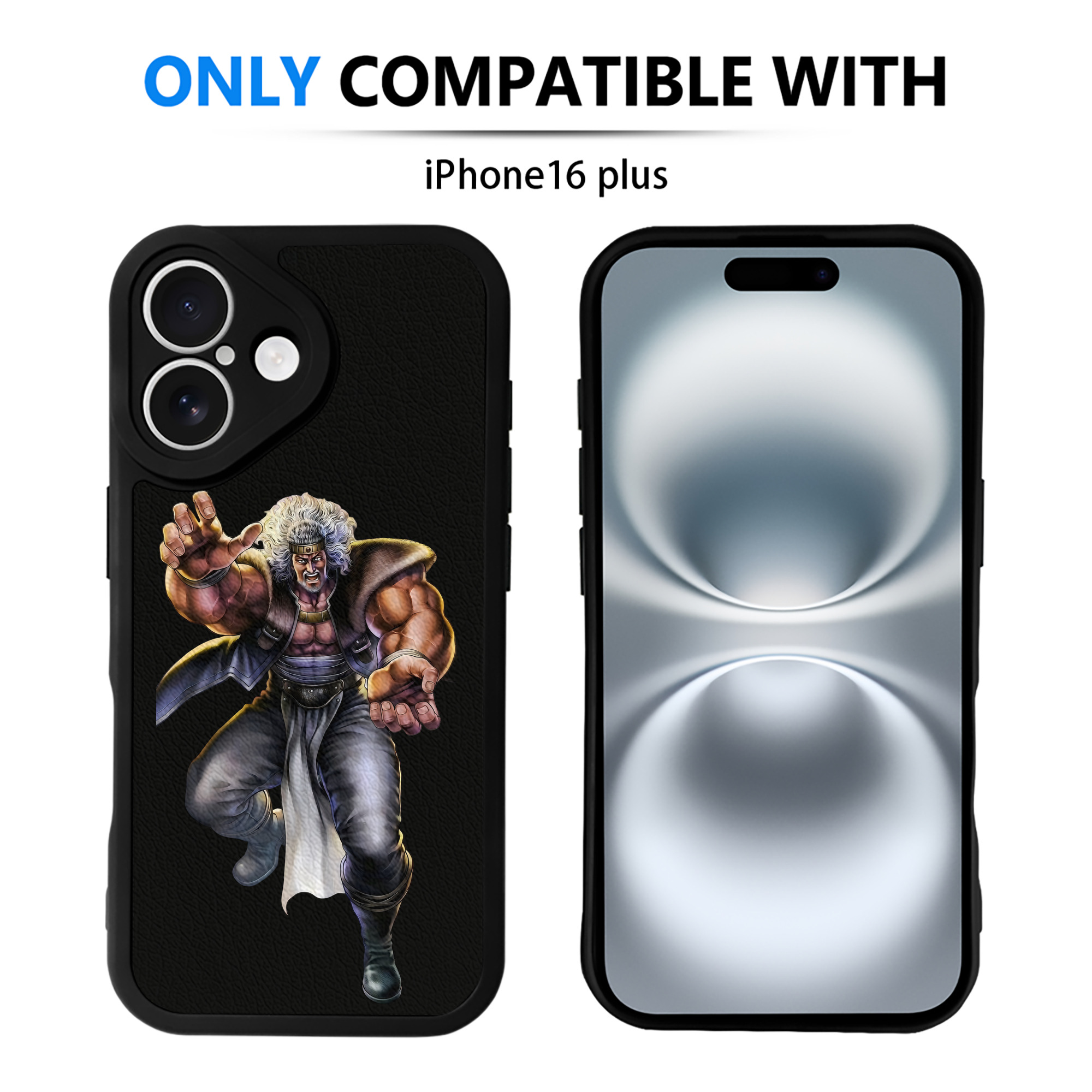 （画像用） 北斗の拳 Fist of the North Star 【iPhone 16シリーズ対応】シリコンスマホケース（レザー調） 材質：シリコン